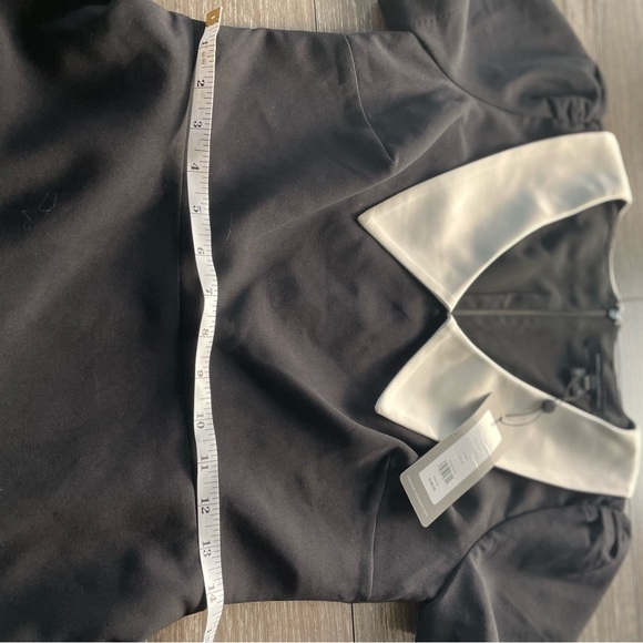 French Connection Black Dress with White Collar - Picture 10 of 10